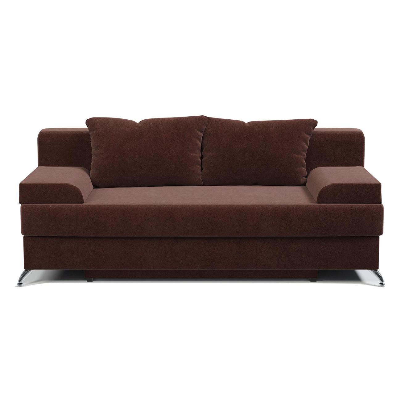 Диван Шарм-Дизайн Лайт прямой раскладной велюр Дрим шоколад