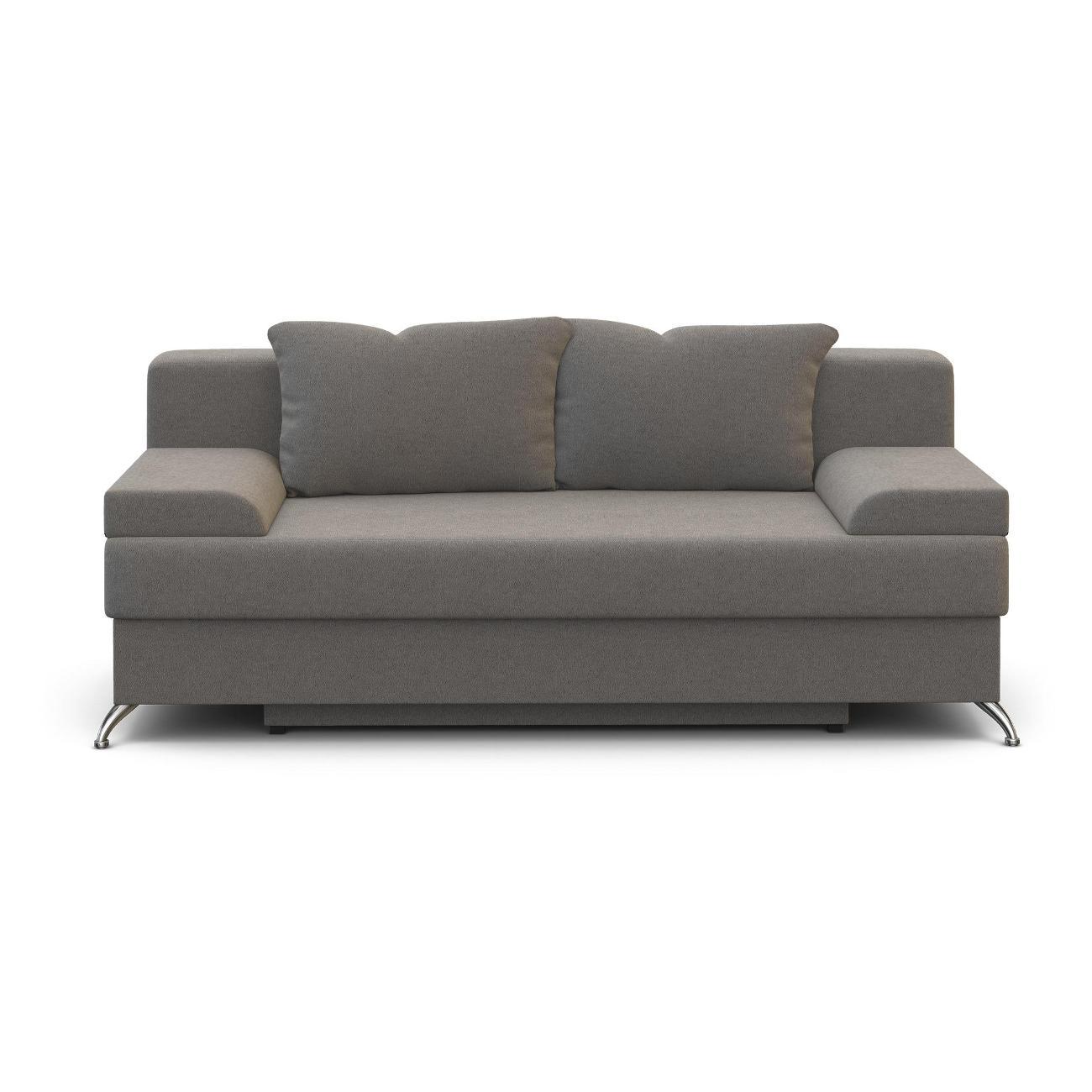 Диван Шарм-Дизайн Лайт прямой раскладной велюр серый