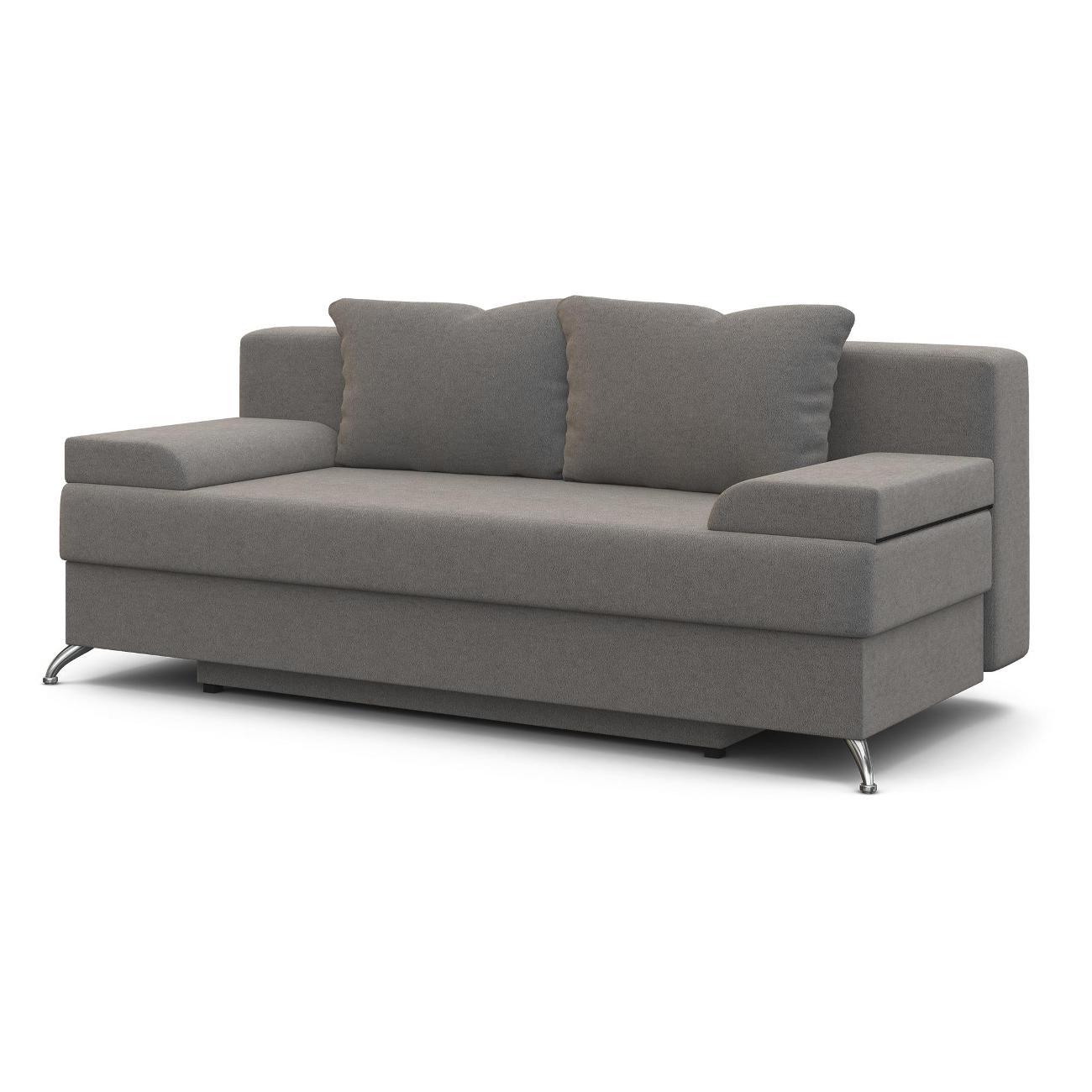 Диван Шарм-Дизайн Лайт прямой раскладной велюр серый