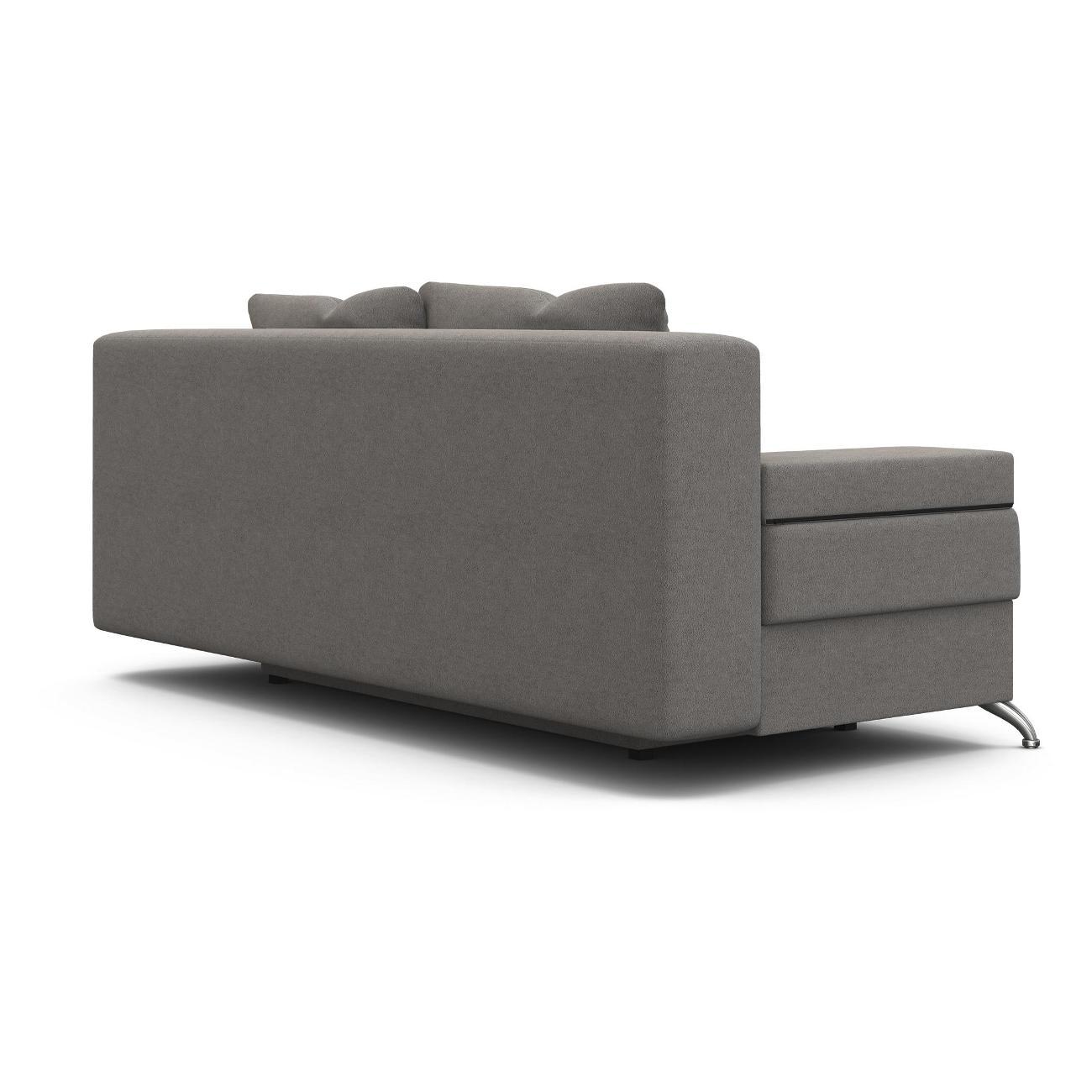 Диван Шарм-Дизайн Лайт прямой раскладной велюр серый