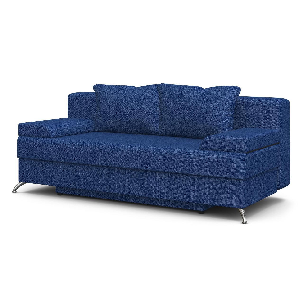 Диван Шарм-Дизайн Лайт прямой раскладной рогожка синий