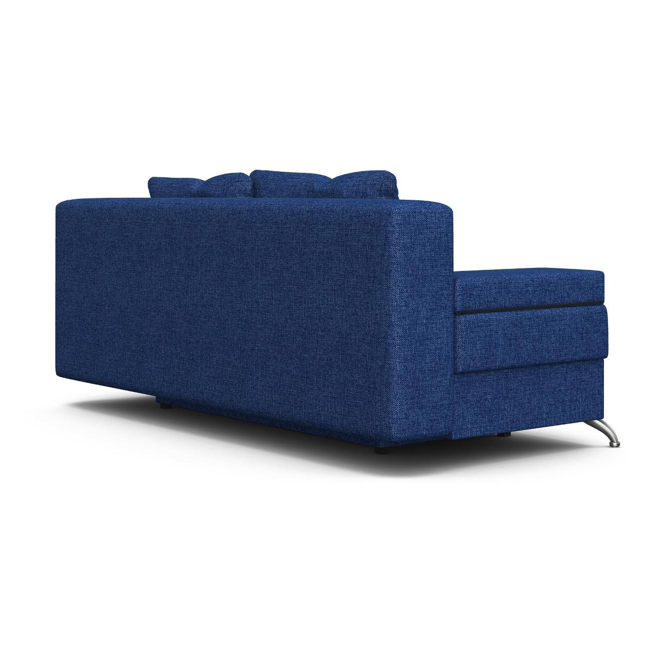 Диван Шарм-Дизайн Лайт прямой раскладной рогожка синий