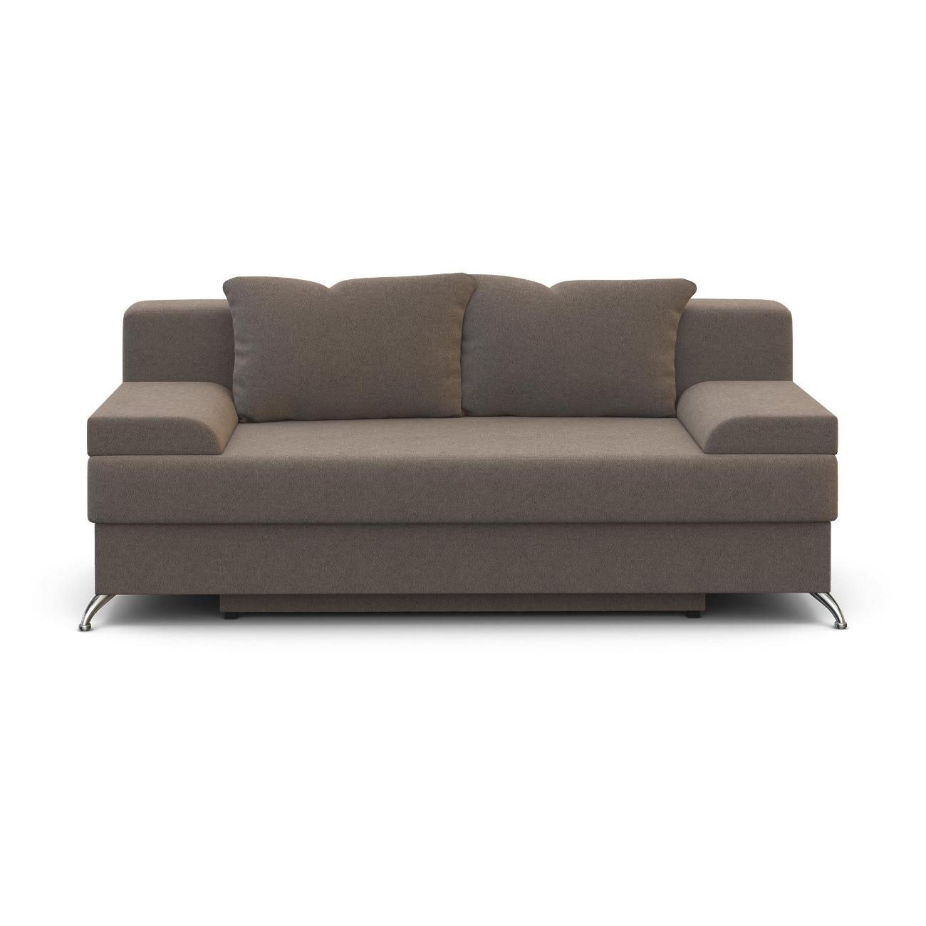 Диван Шарм-Дизайн Лайт прямой раскладной серый велюр