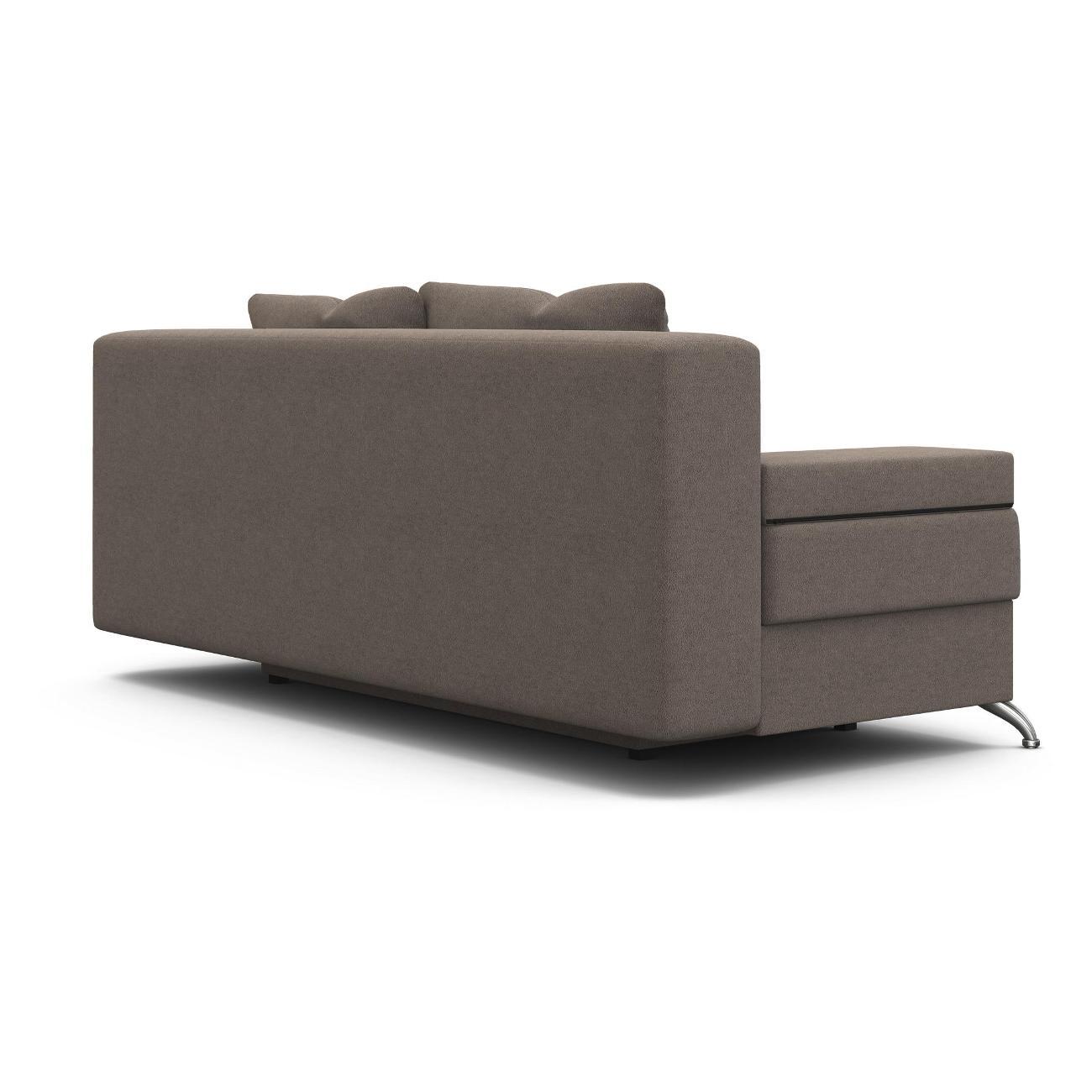 Диван Шарм-Дизайн Лайт прямой раскладной серый велюр