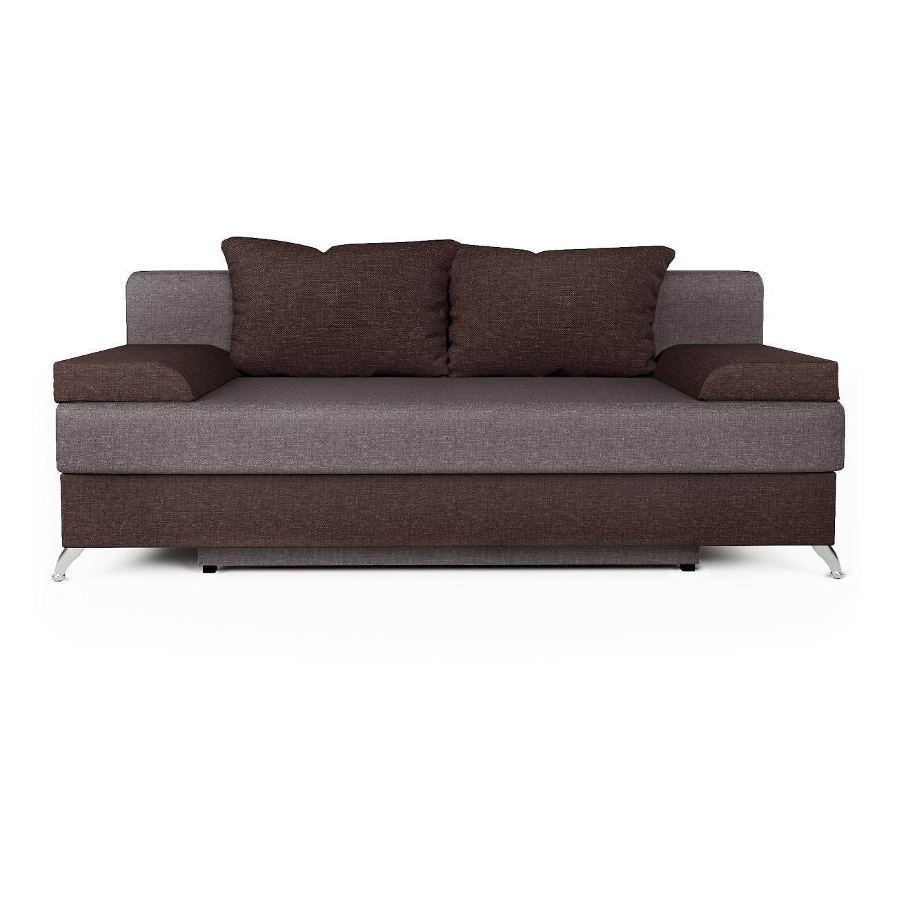 Диван Шарм-Дизайн Лайт прямой раскладной шоколад и латте