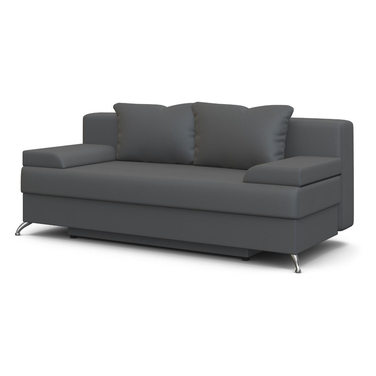 Диван Шарм-Дизайн Лайт прямой раскладной экокожа серый