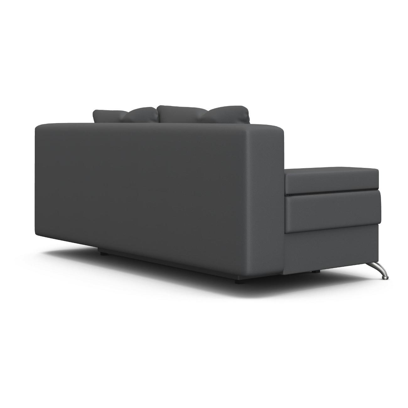 Диван Шарм-Дизайн Лайт прямой раскладной экокожа серый