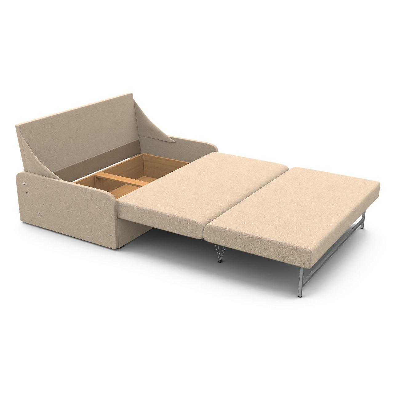 Диван Шарм-Дизайн Уют-2 прямой раскладной велюр бежевый