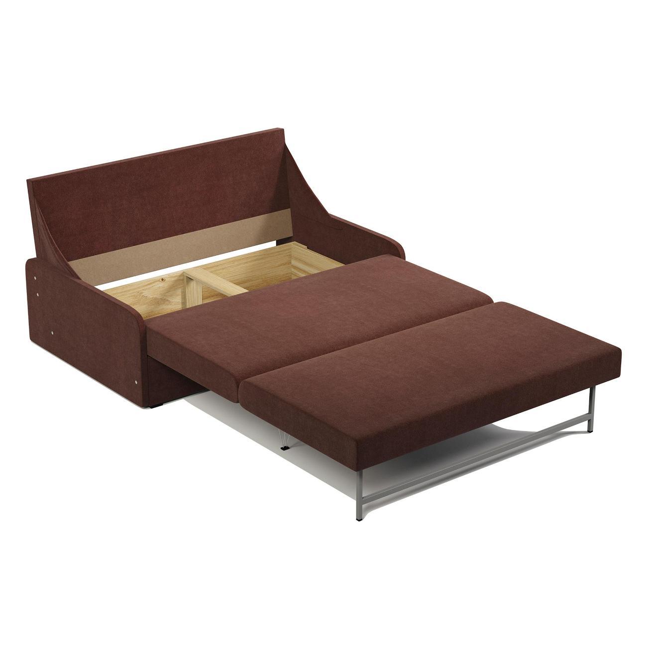 Диван Шарм-Дизайн Уют-2 прямой раскладной велюр Дрим шоколад