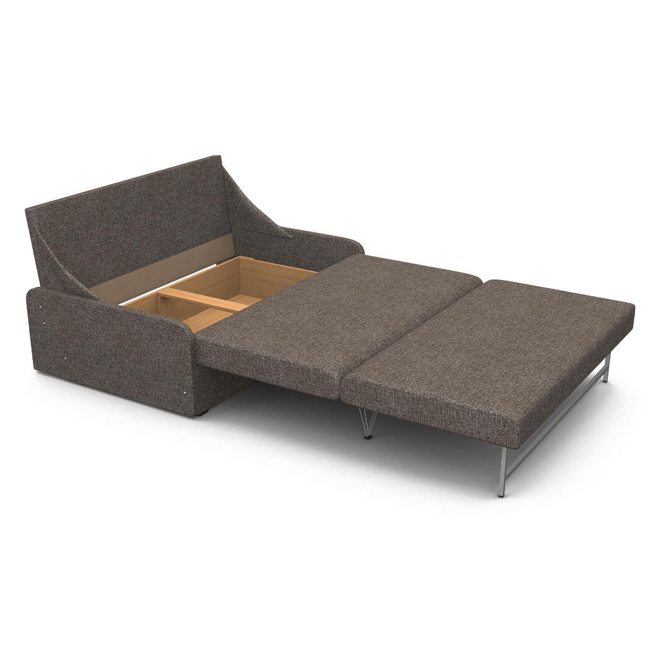 Диван Шарм-Дизайн Уют-2 прямой раскладной рогожка коричневый