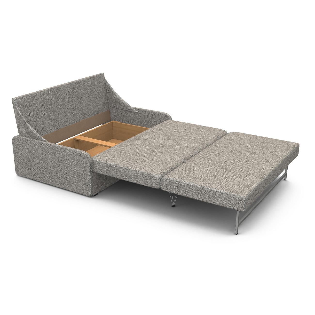 Диван Шарм-Дизайн Уют-2 прямой раскладной рогожка светло-серый