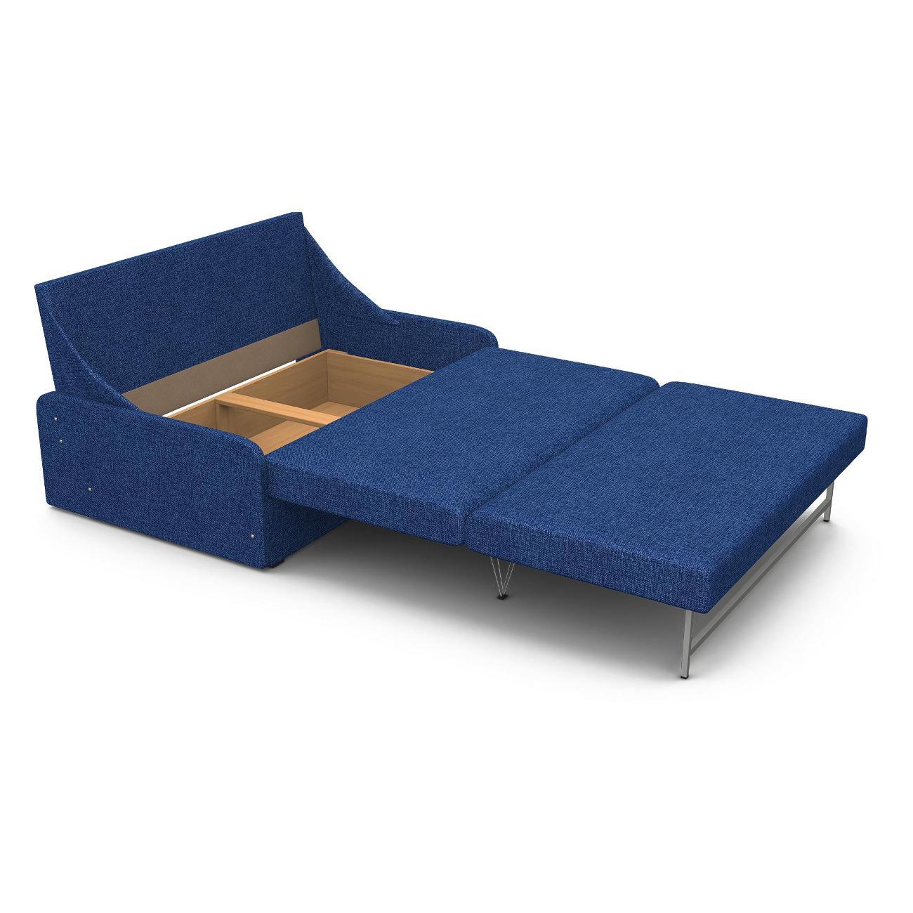 Диван Шарм-Дизайн Уют-2 прямой раскладной рогожка синий