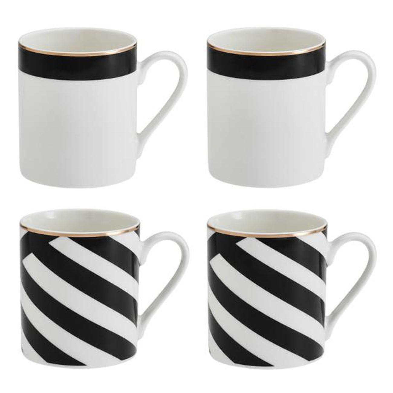 Чайный сервиз Kitchen Craft Mikasa Luxe Deco 380 мл, 4 шт.