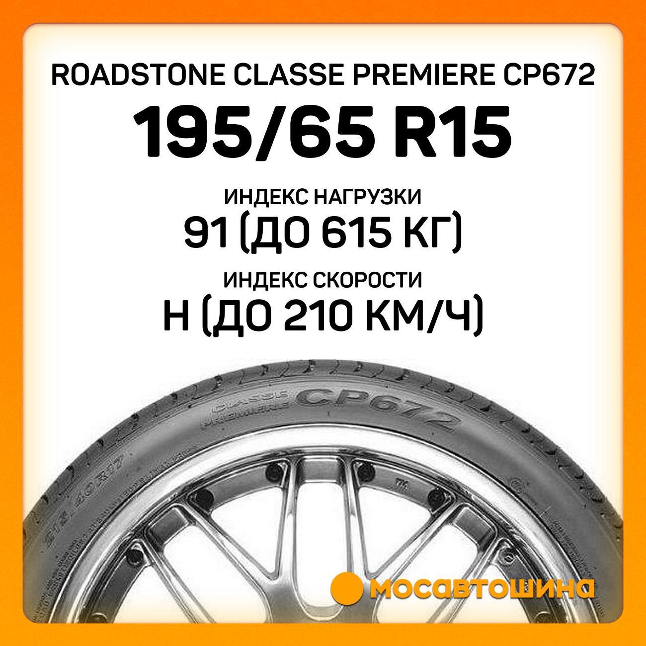 Шина автомобильная Roadstone Classe Premiere CP672 195/65 R15 91H