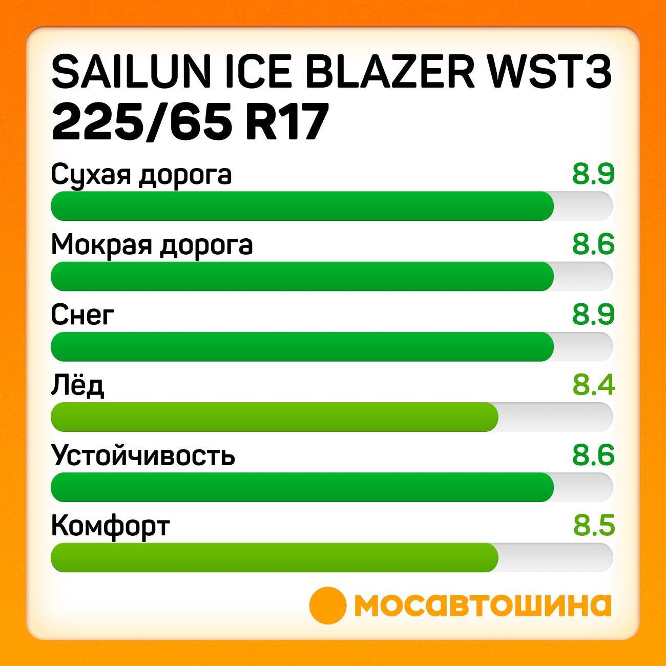 Шина автомобильная Sailun Ice Blazer WST3 225/65 R17 102T