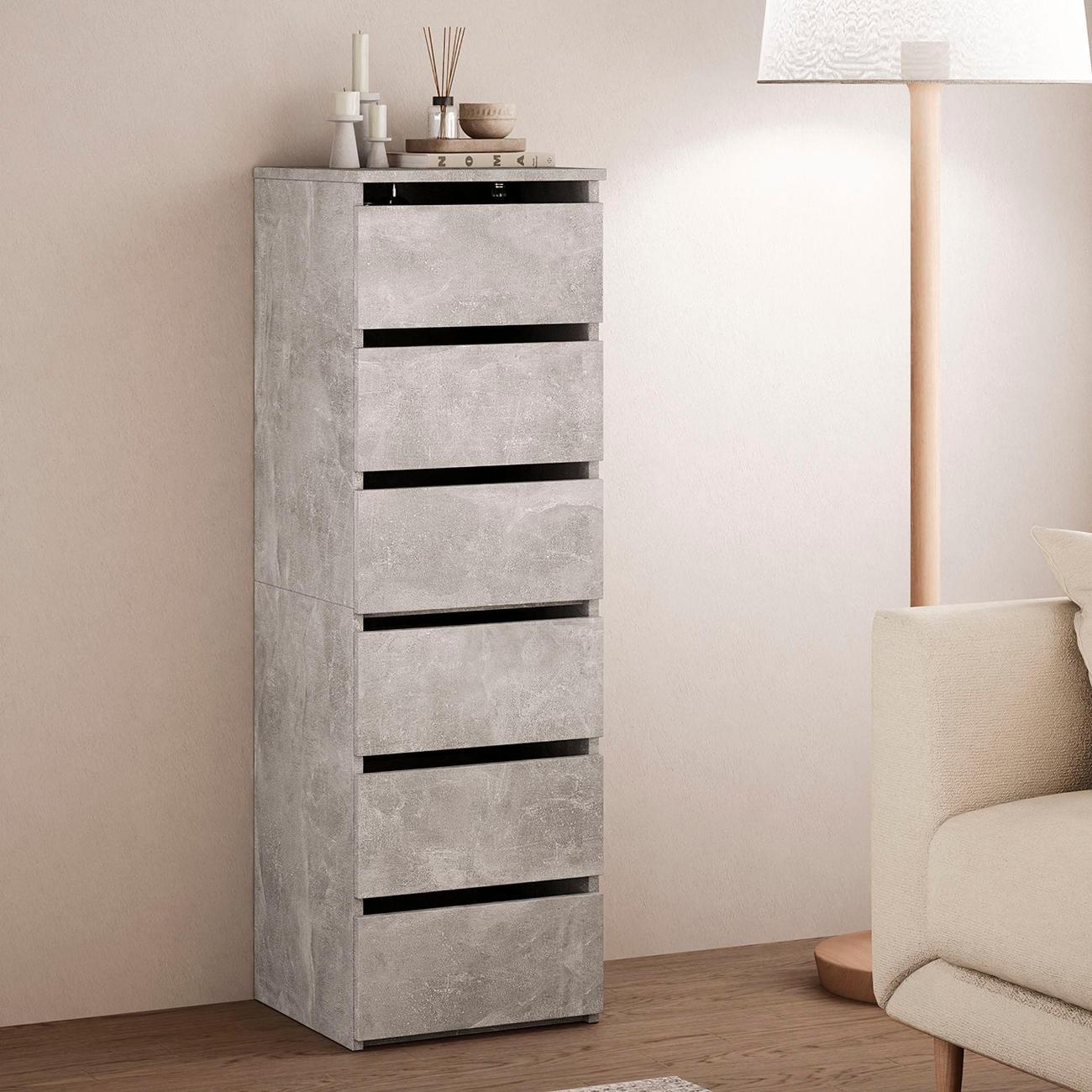 Комод MFMaster Витто-792 бетон фото