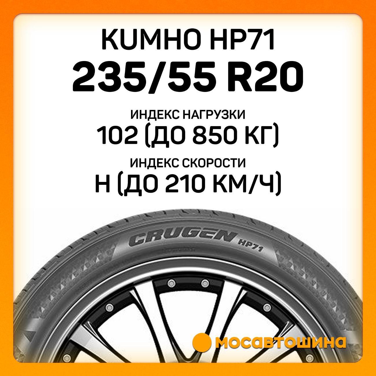 Шина автомобильная Kumho HP71 235/55 R20 102H
