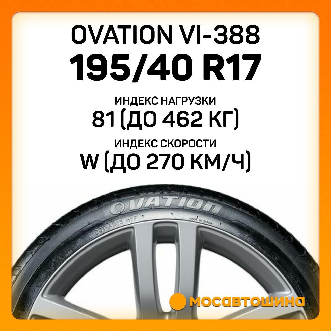 Шина автомобильная Ovation VI-388 195/40 R17 81W XL