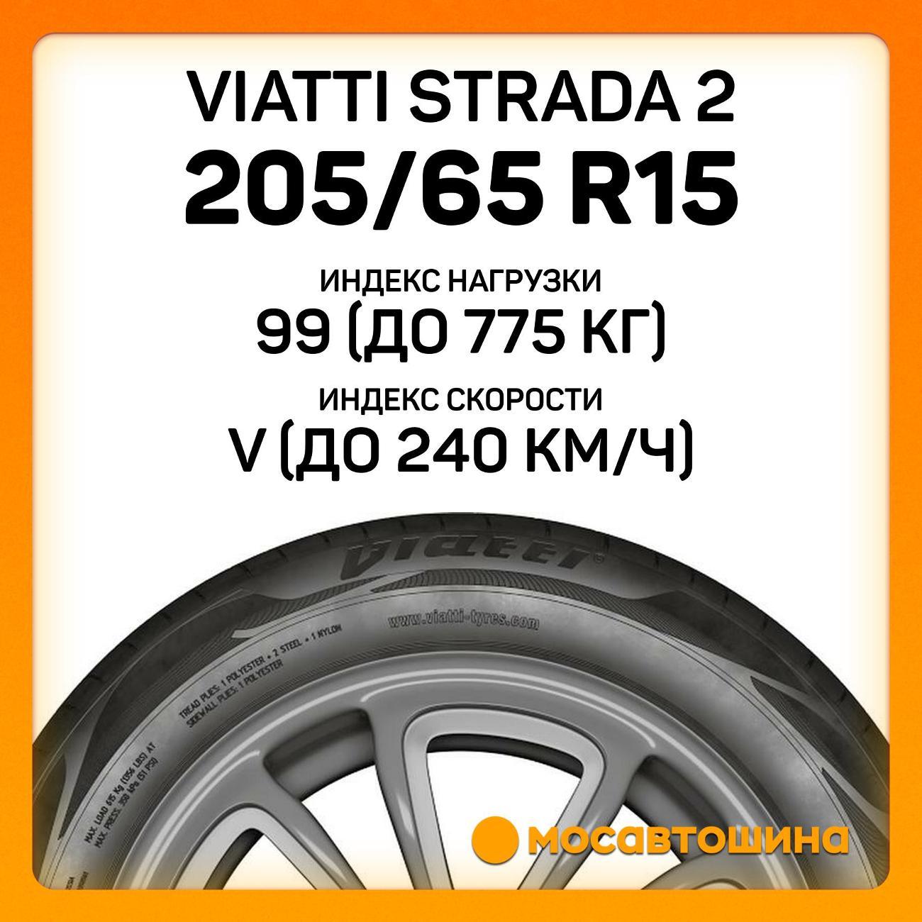 Шина автомобильная Viatti Strada 2 205/65 R15 99V