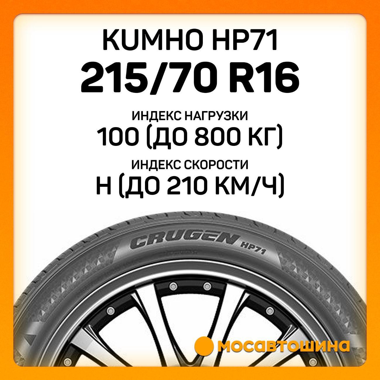 Шина автомобильная Kumho HP71 215/70 R16 100H