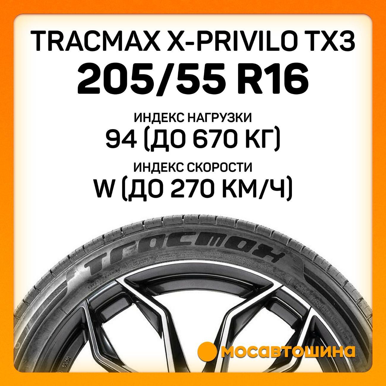 Шина автомобильная Tracmax X-Privilo TX3 205/55 R16 94W XL