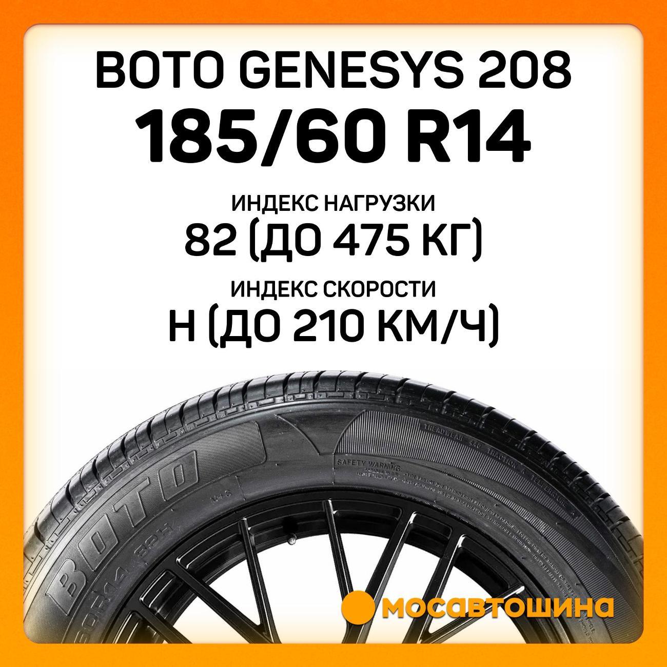 Шина автомобильная Boto Genesys 208 185/60 R14 82H