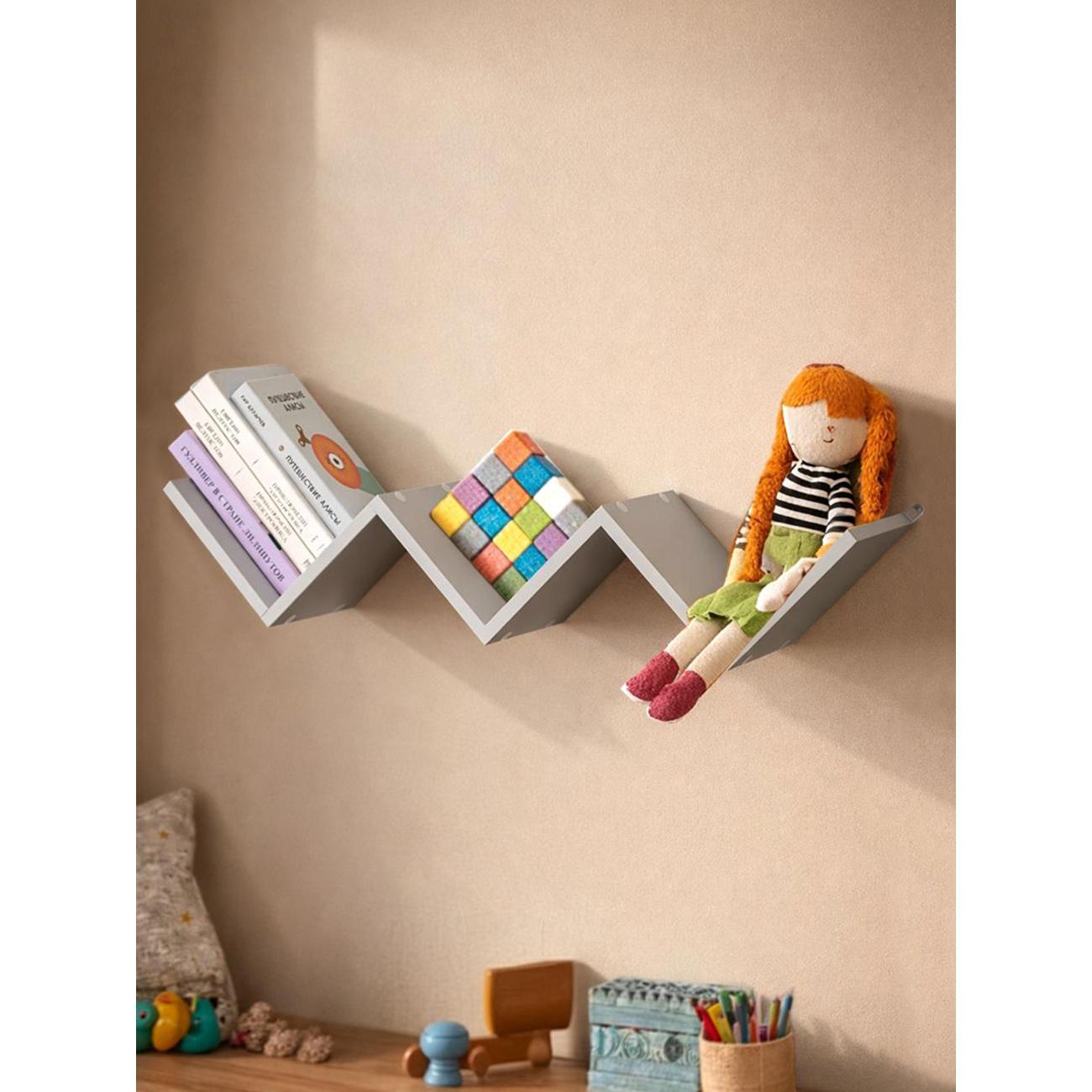 Полка книжная Брин "Тахмина" Серая