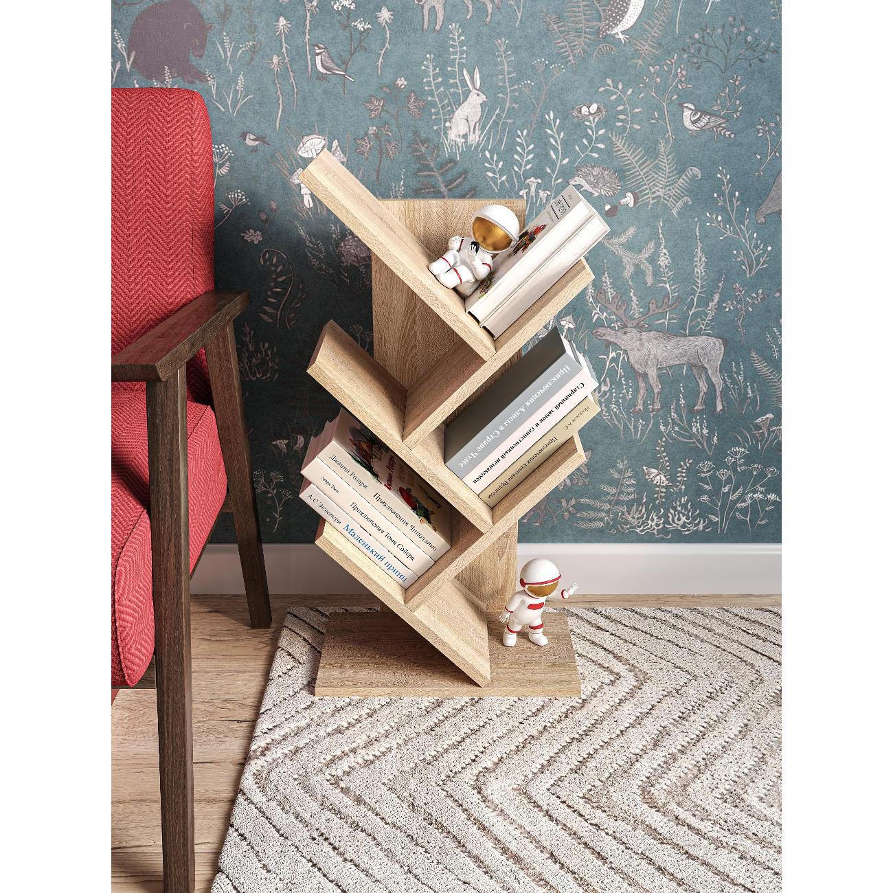 Стеллаж Брин Агния 4 дуб сонома