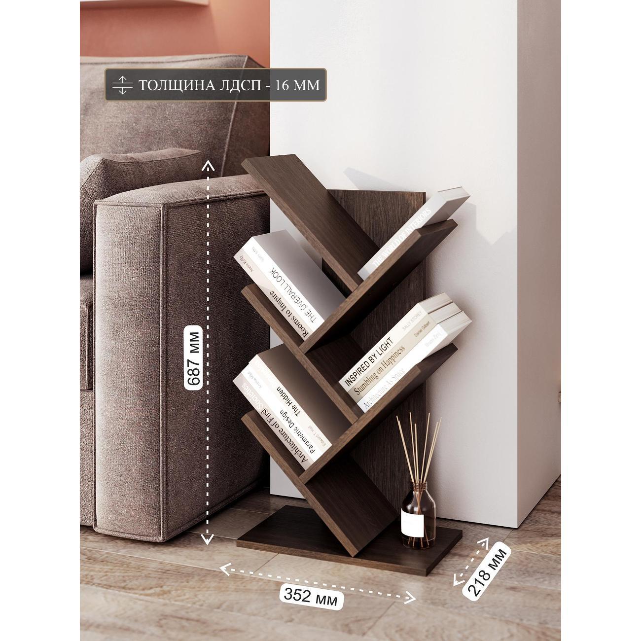 Стеллаж Брин Агния 4 венге