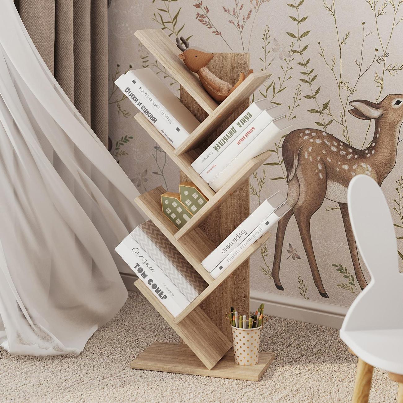 Стеллаж Брин Агния 6 дуб сонома