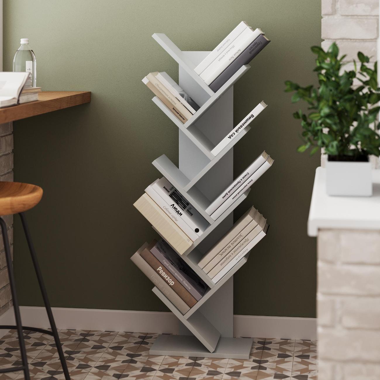 Стеллаж Брин Агния 8 серый