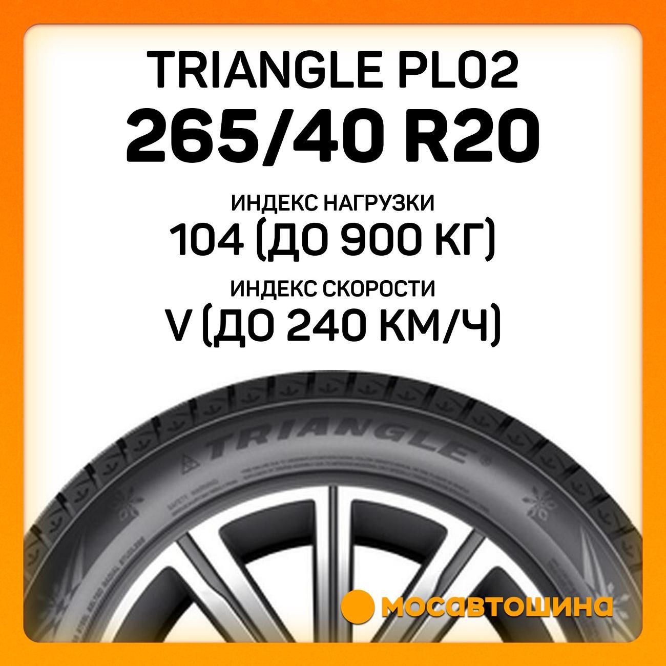Шина автомобильная TRIANGLE PL02 265/40 R20 104V XL