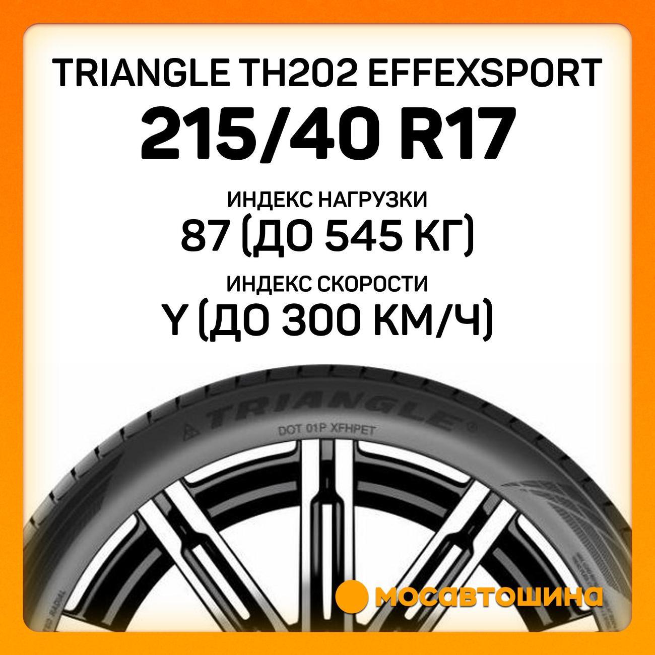 Шина автомобильная TRIANGLE TH202 EffeXSport 215/40 R17 87Y XL