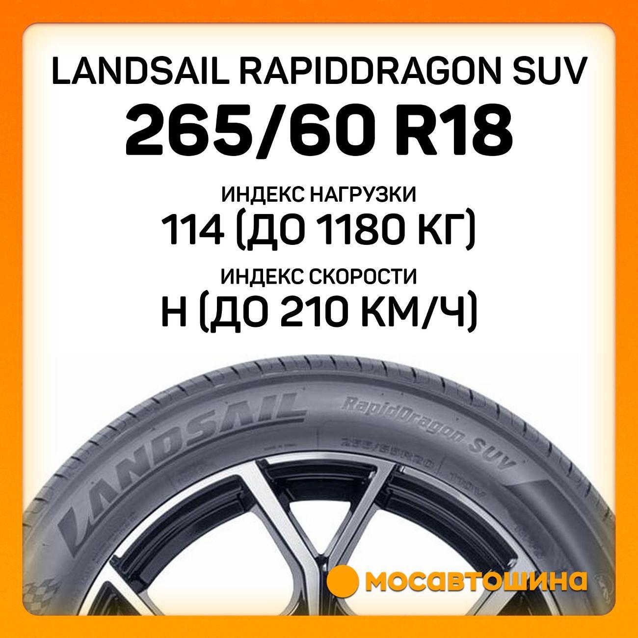 Шина автомобильная Landsail RapidDragon SUV 265/60 R18 114H XL