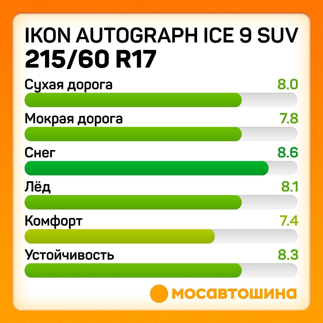Шина автомобильная Ikon Autograph Ice 9 SUV 215/60 R17 100T XL