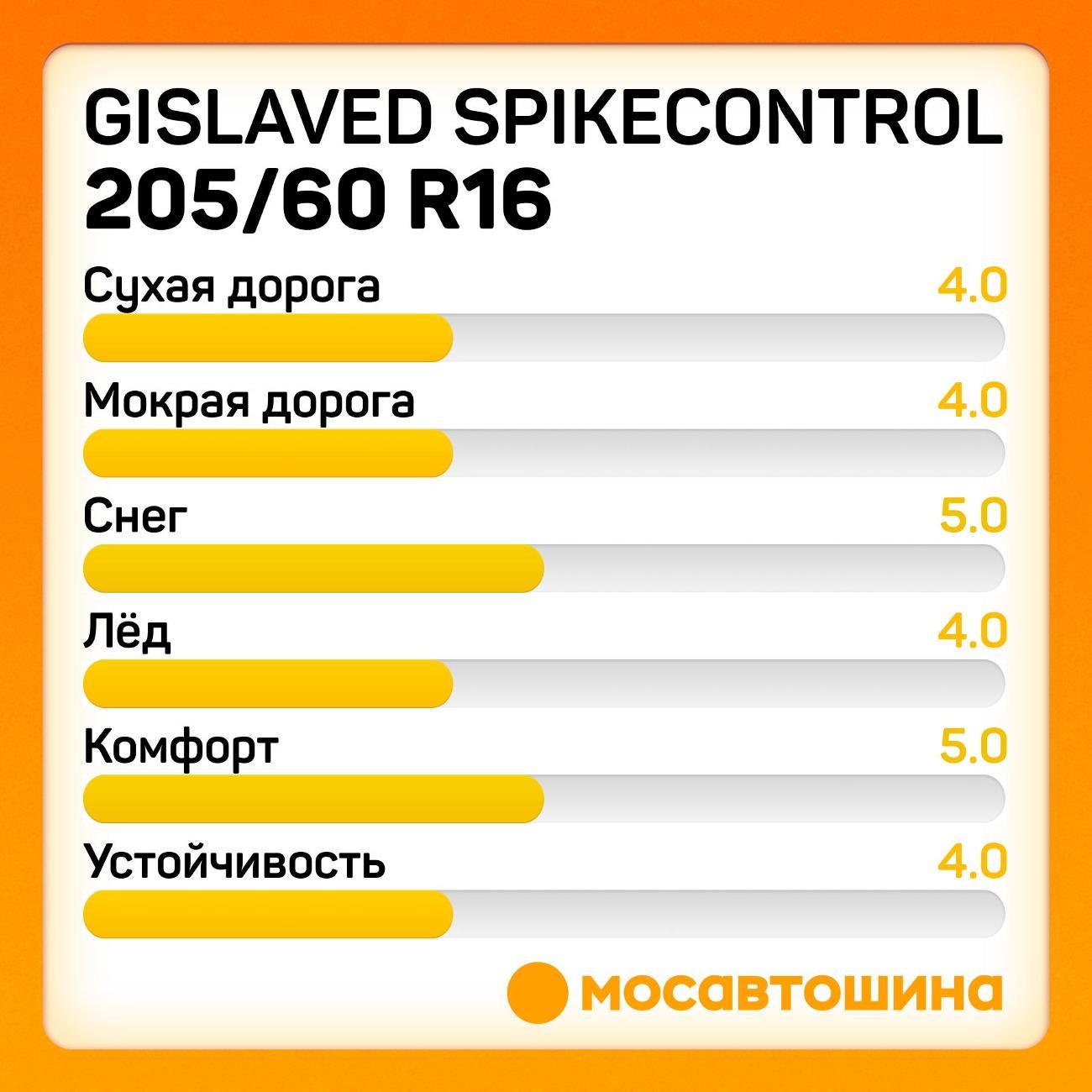 Шина автомобильная Gislaved SpikeControl 205/60 R16 92T