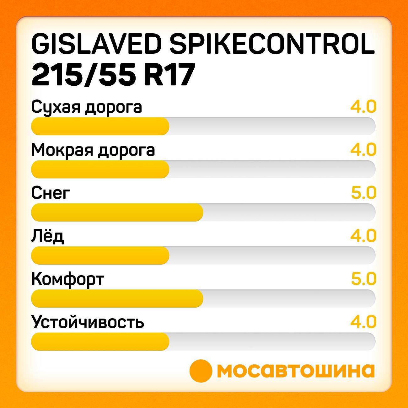 Шина автомобильная Gislaved SpikeControl 215/55 R17 98T XL