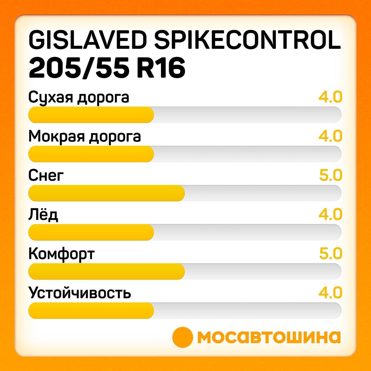 Шина автомобильная Gislaved SpikeControl 205/55 R16 94T XL
