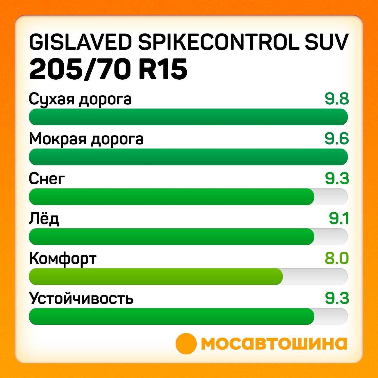 Шина автомобильная Gislaved SpikeControl SUV 205/70 R15 96T