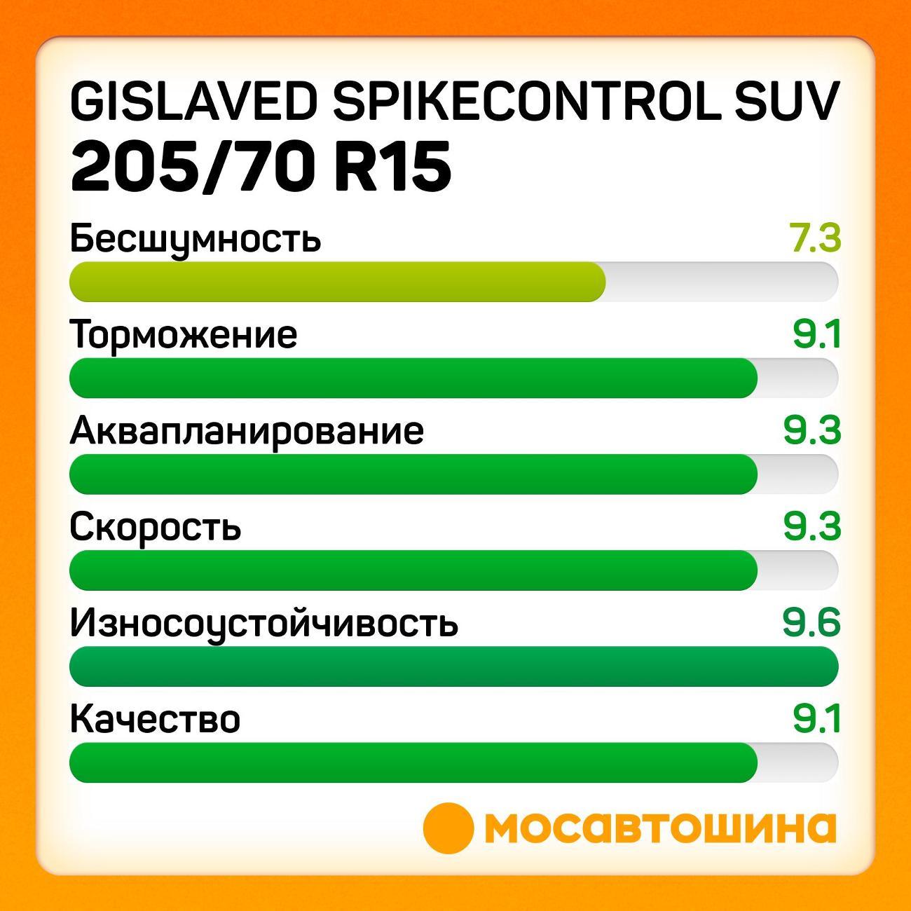 Шина автомобильная Gislaved SpikeControl SUV 205/70 R15 96T