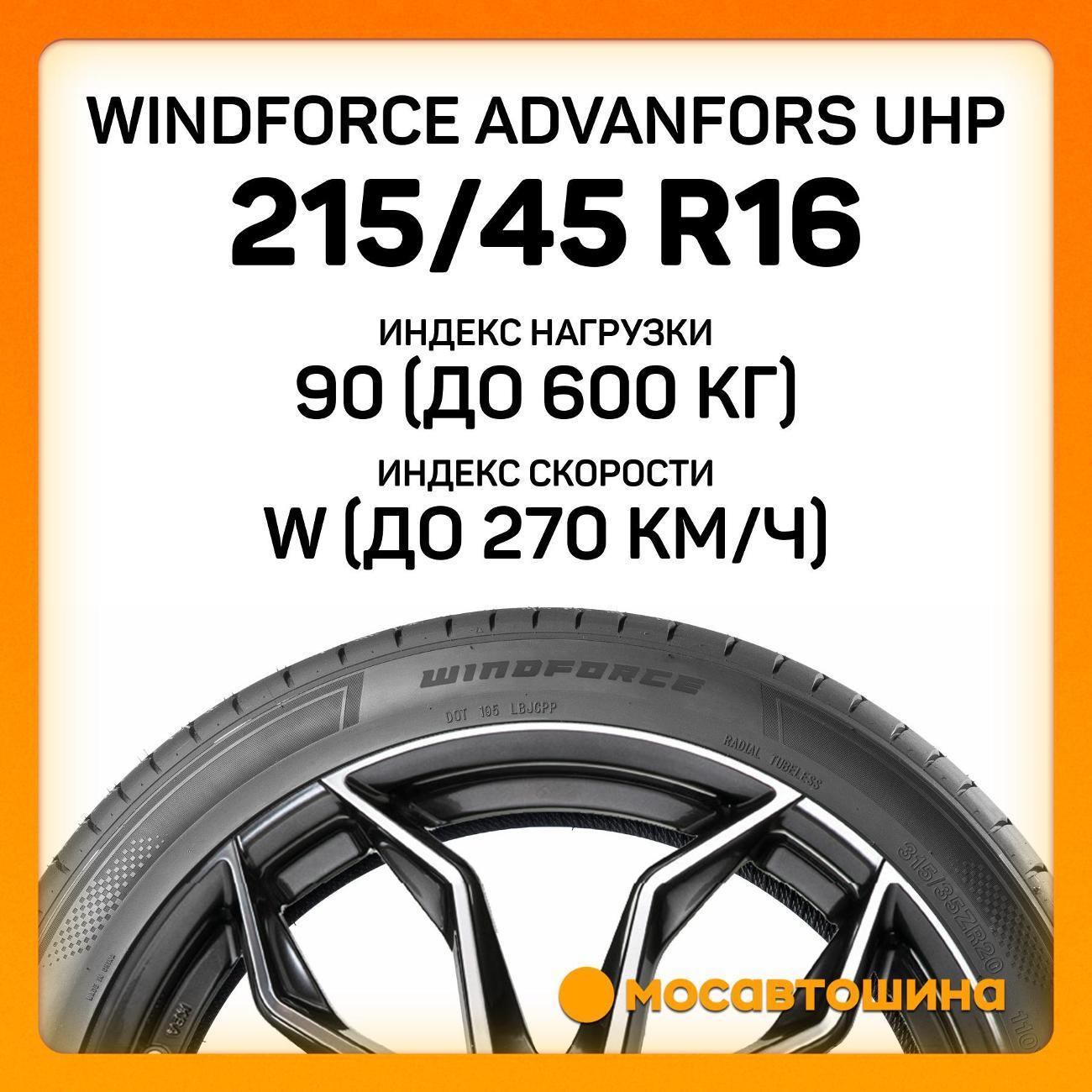 Шина автомобильная Windforce Advanfors UHP 215/45 R16 90W XL