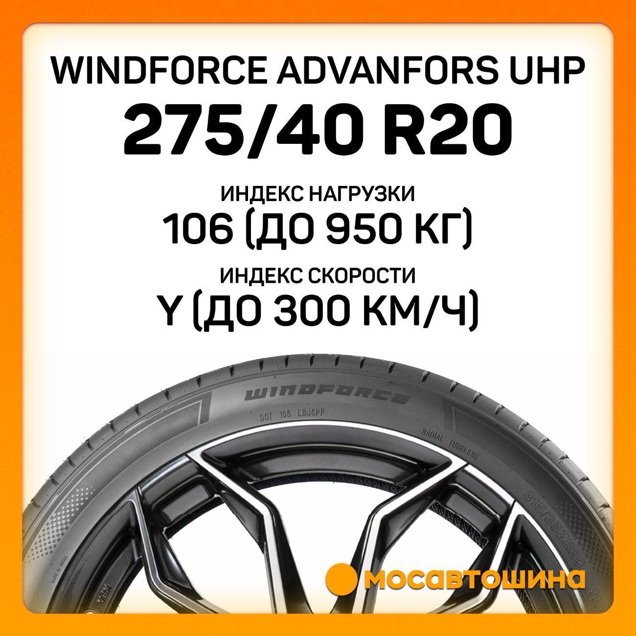 Шина автомобильная Windforce Advanfors UHP 275/40 ZR20 106Y XL