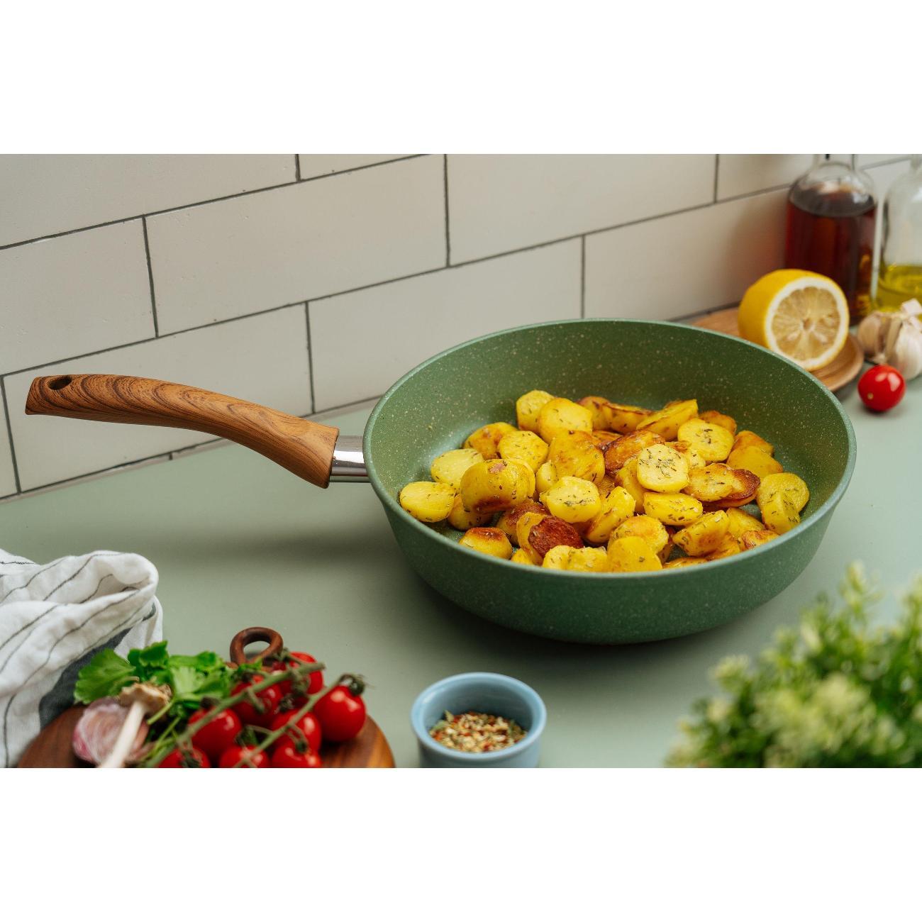 Сковорода Нева Металл Посуда антипригарная литая ECO WAY 28 см