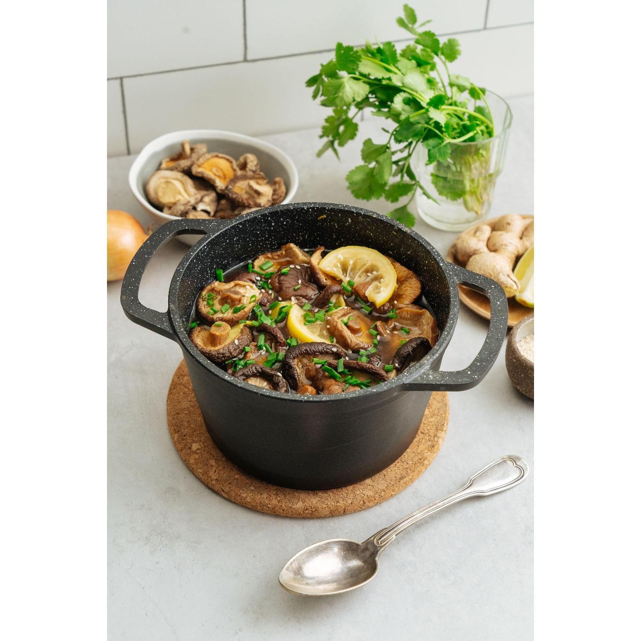 Кастрюля Нева Металл Посуда 1,5 л со стеклянной крышкой каменная