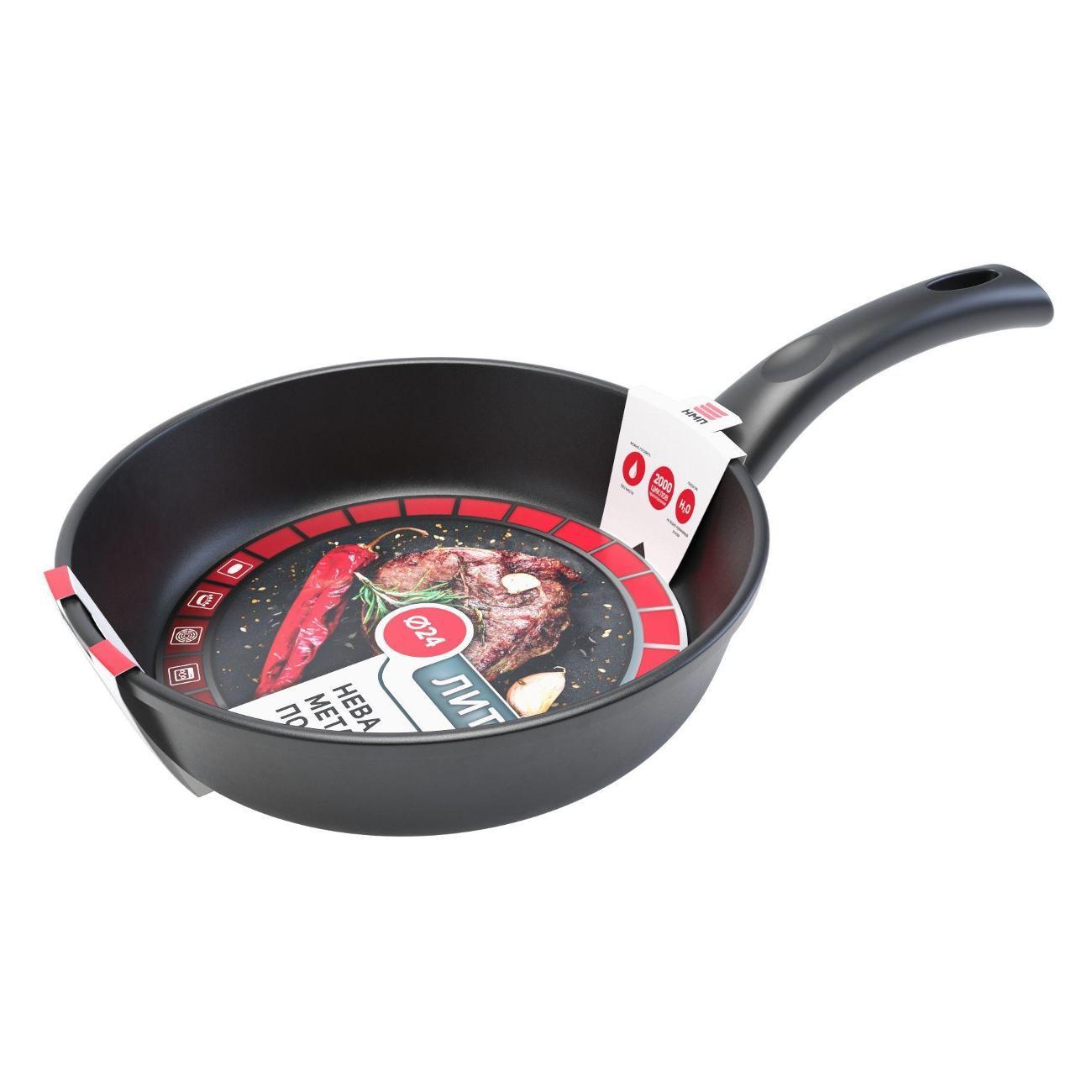 Сковорода Нева Металл Посуда антипригарная литая Традиционная 24 см