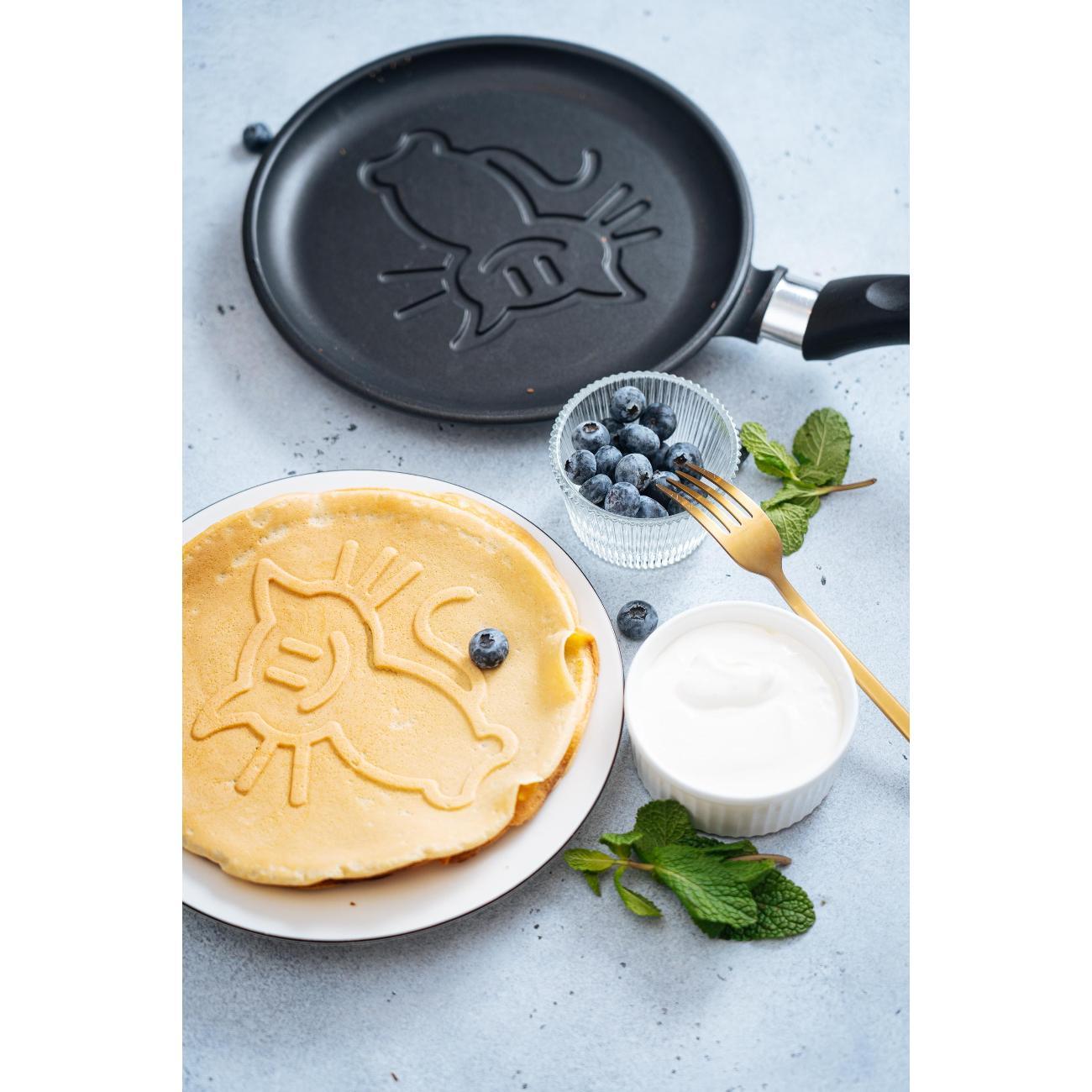 Сковорода Нева Металл Посуда для блинов 22 см Кот, литая, блинная, алюминиевая