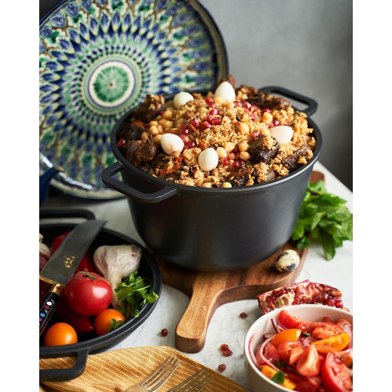 Казан для плиты Нева Металл Посуда 7 л с крышкой-сковородой