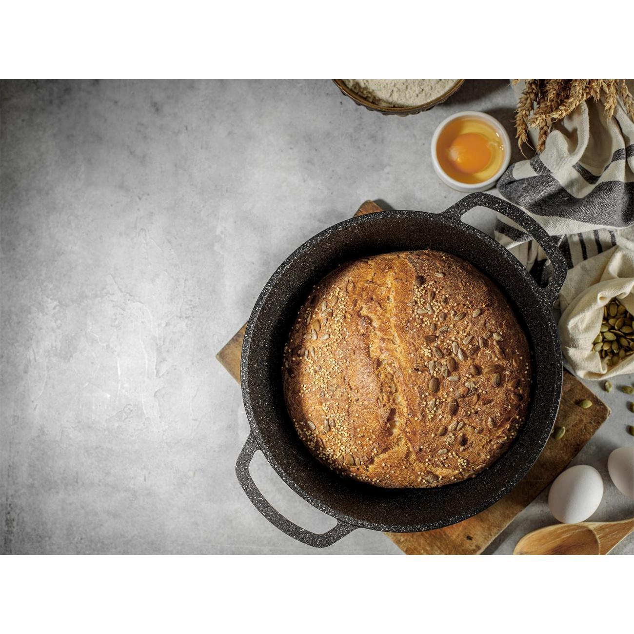 Кастрюля Нева Металл Посуда 4 л со стеклянной крышкой Каменная