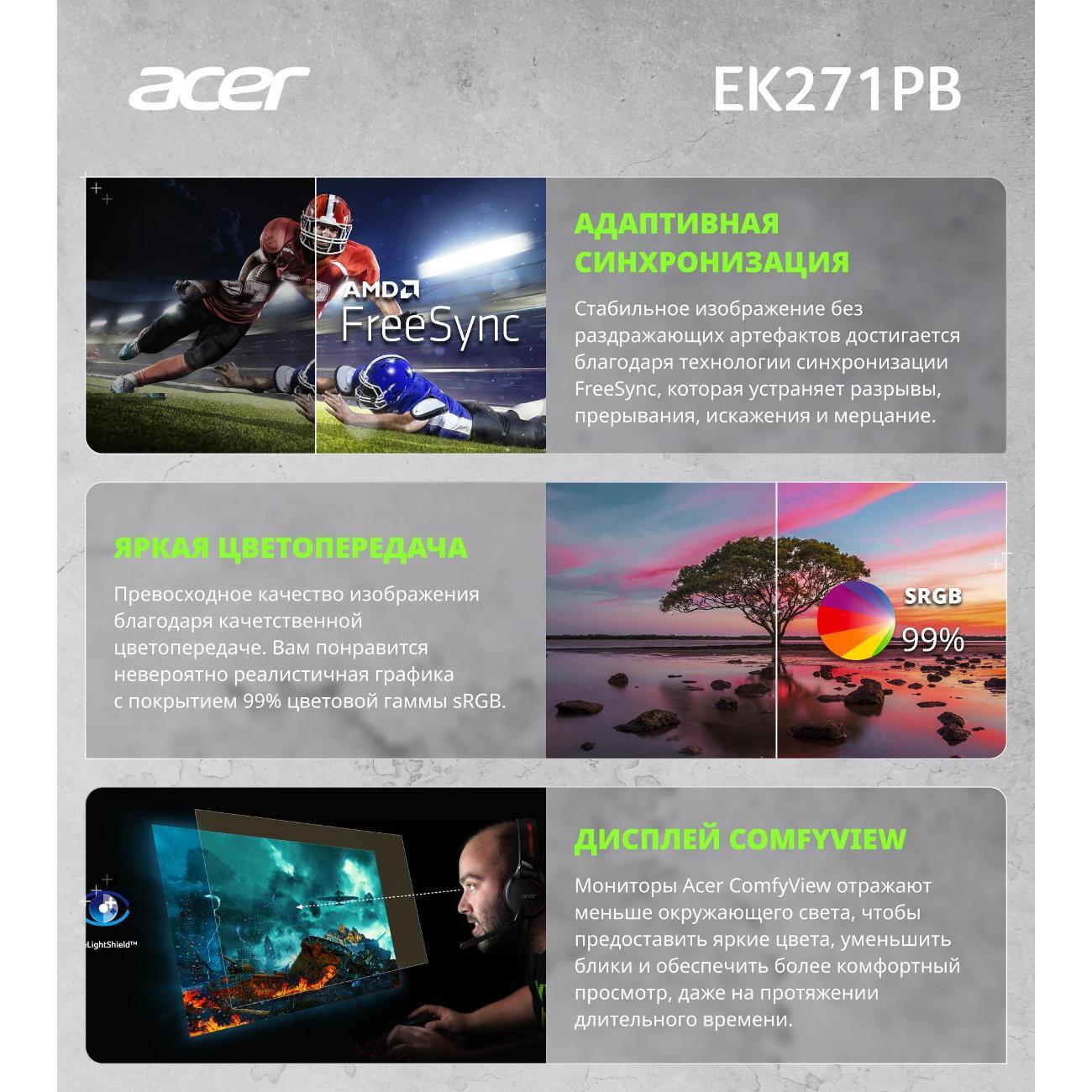Монитор игровой Acer EK271PBbi