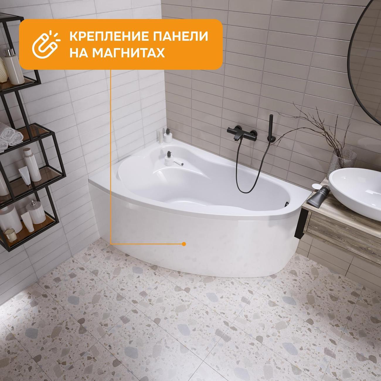 Ванна MODULEASY акриловая 140х90 см ELEN 4в1: Асимметричная левый